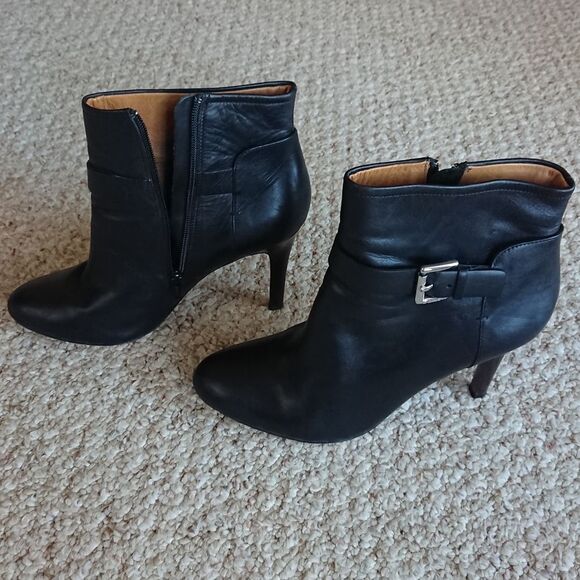 Coach Mason Black Leather Ankle Boots Size 9.5B - Picture 1 of 12